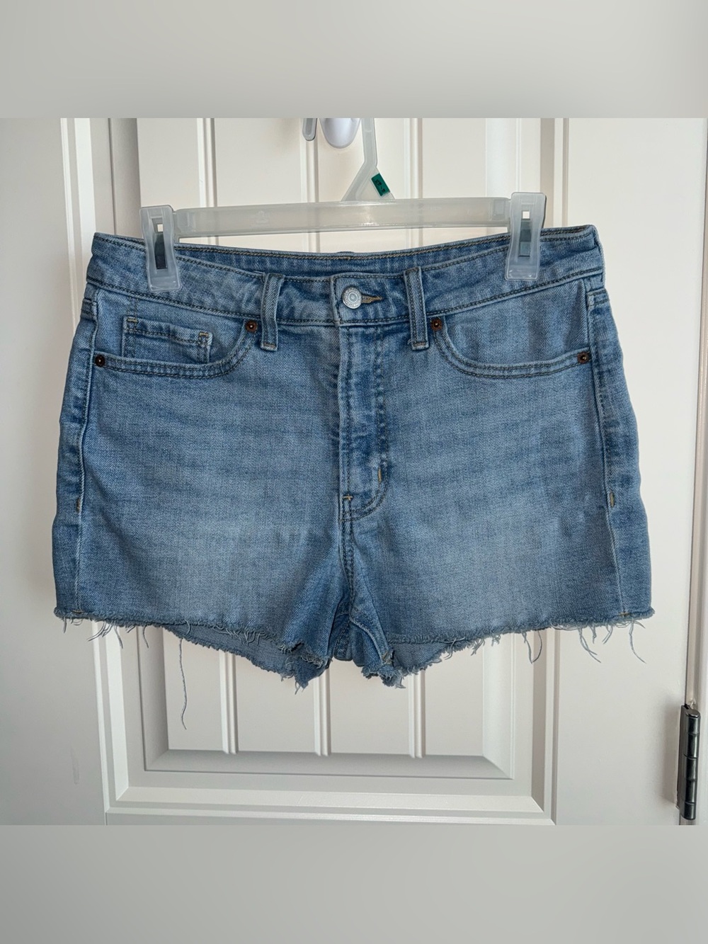 Old Navy Light Blue Distressed Denim Cutoff Shorts
